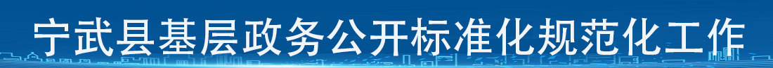 寧武縣基層政務(wù)公開標(biāo)準(zhǔn)化規(guī)范化工作